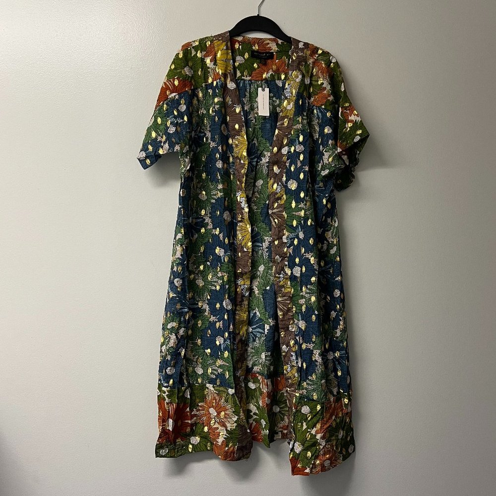 Anthropologie Floral Shine Duster Kimono Size-All NWT - Picture 6 of 9